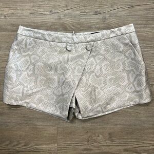 Jenni Kayne Metallic Snakeskin Silk Skort Size 8